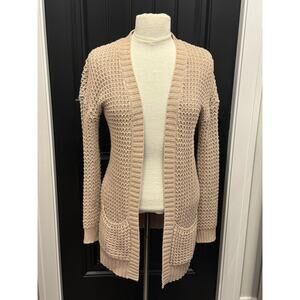 Express Long Sweater Cardigan Open Front Pocket Women's Small
